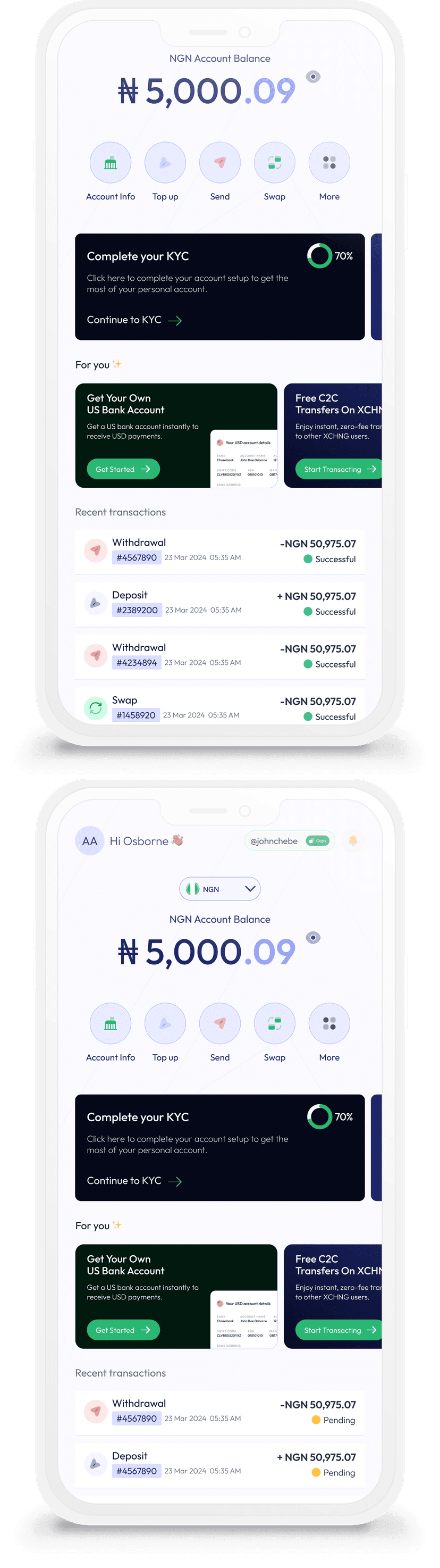 XCHNG Mobile App